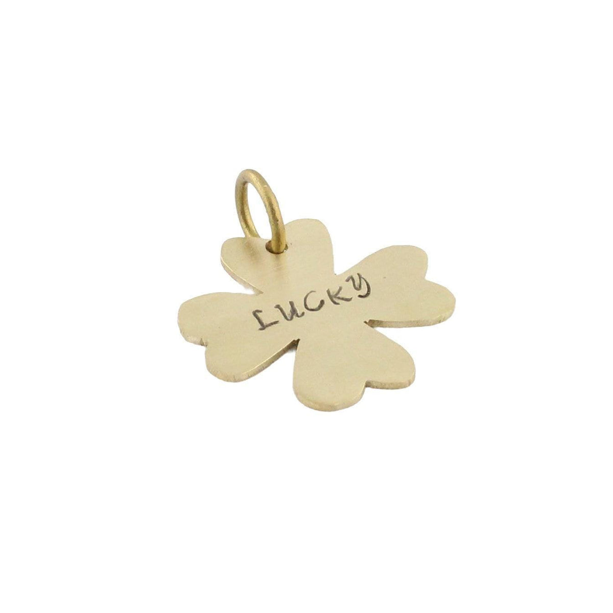 The Fortunate Token | Artisan Clover Pet ID & Custom Dog Tag, front view