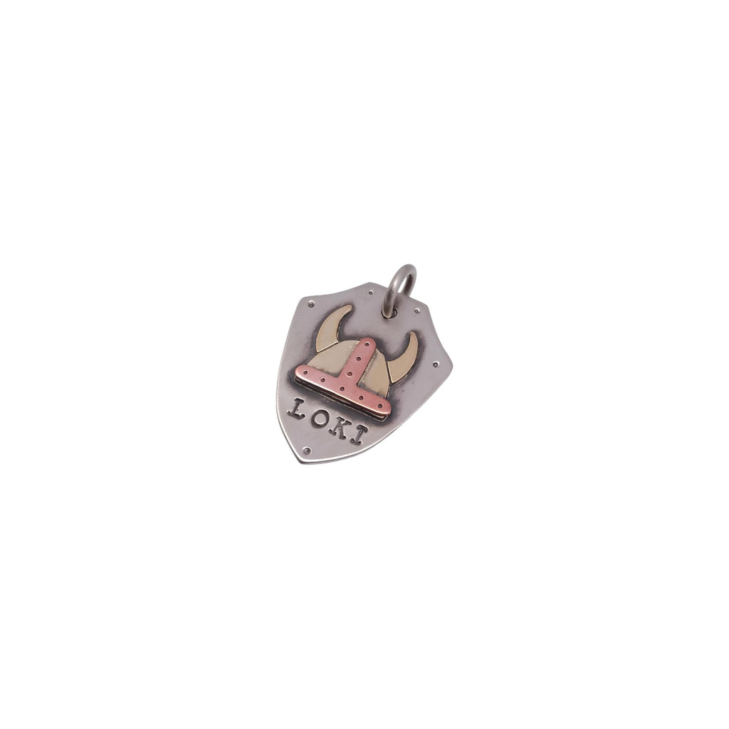 The Norseman Token | Artisan Mixed Metal Viking Dog Tag & Pet ID, front view
