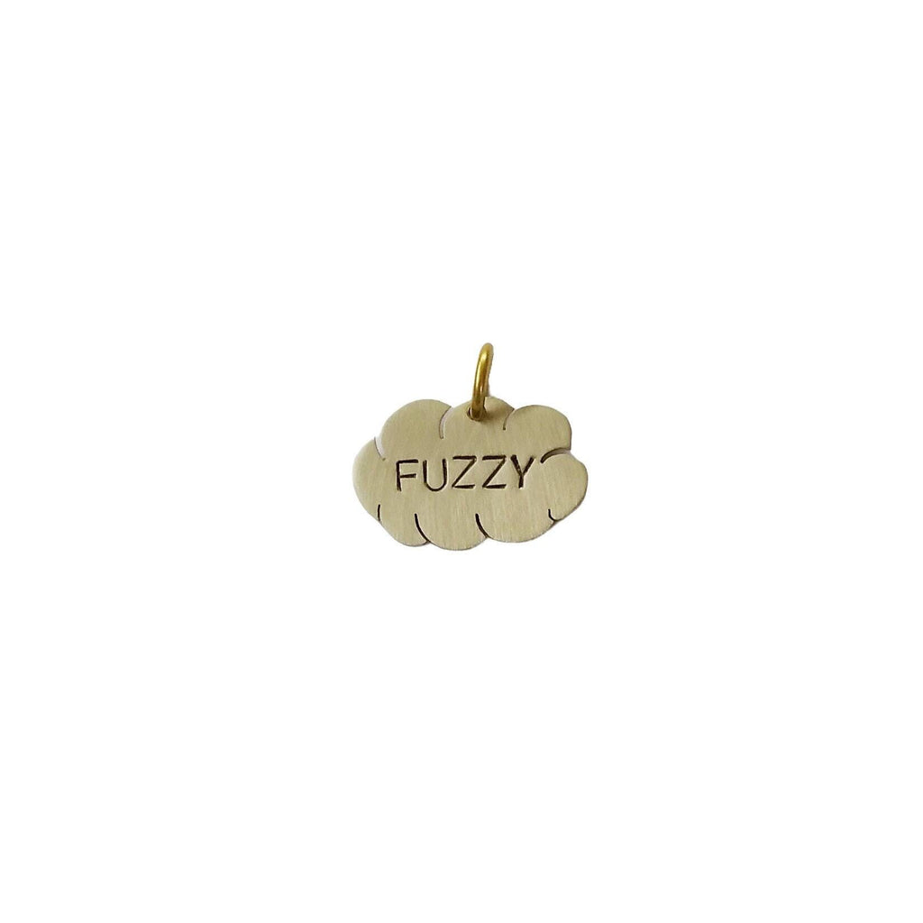 The Dreamer's Cloud Token | Artisan Celestial Pet ID & Custom Silhouette Dog Tag, front view
