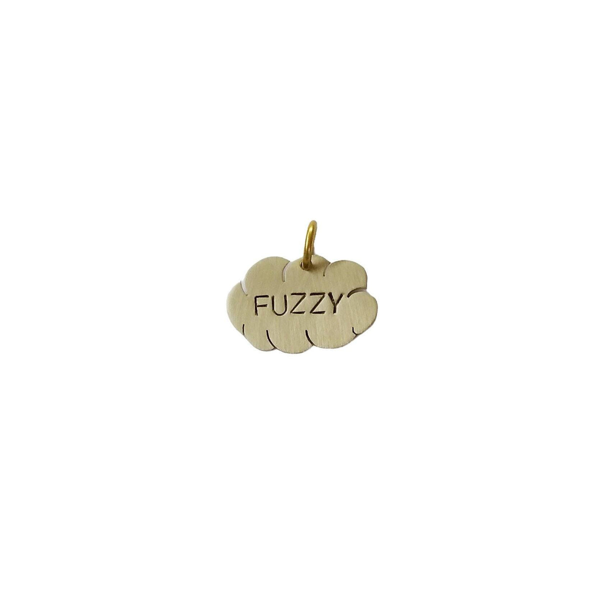 The Dreamer's Cloud Token | Artisan Celestial Pet ID & Custom Silhouette Dog Tag, front view