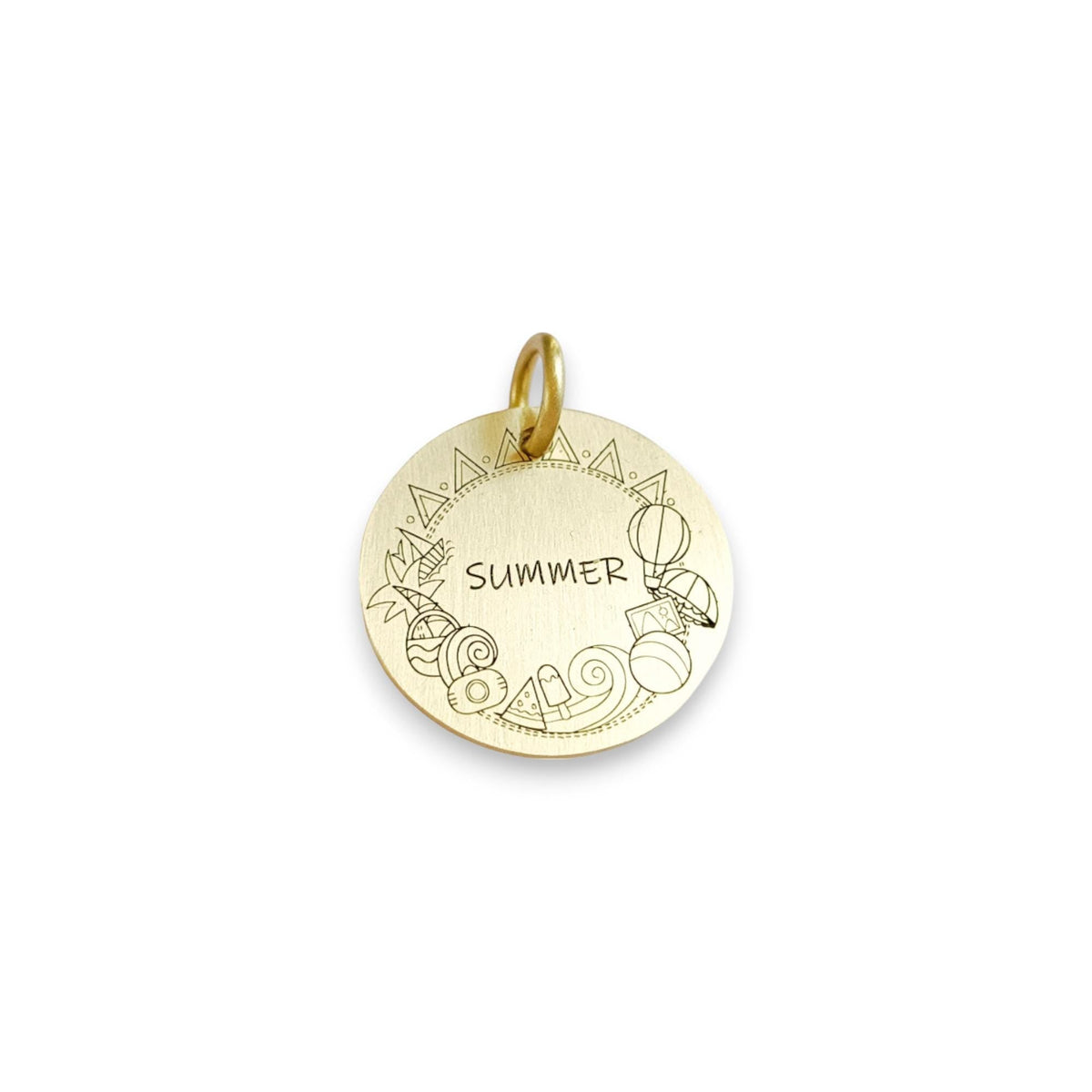 The Sweet Summer Token | Artisan Ice Cream Pet ID & Custom Engraved Dog Tag, front view