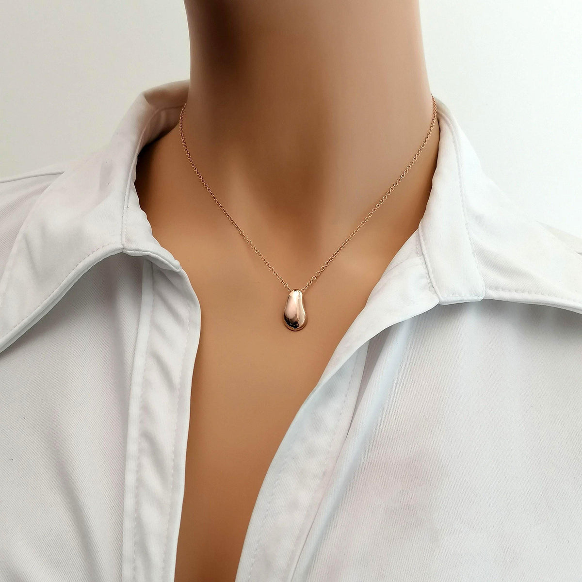 Pebble Charm Necklace | Minimalist Nature Talisman, additional detail