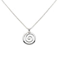 Spiral of Life Necklace | Celtic Growth Symbol Pendant | Gold Plated Transformation Talisman, front view
