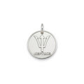 Trident Dog Tag | Personalized Neptune Pet ID, front view