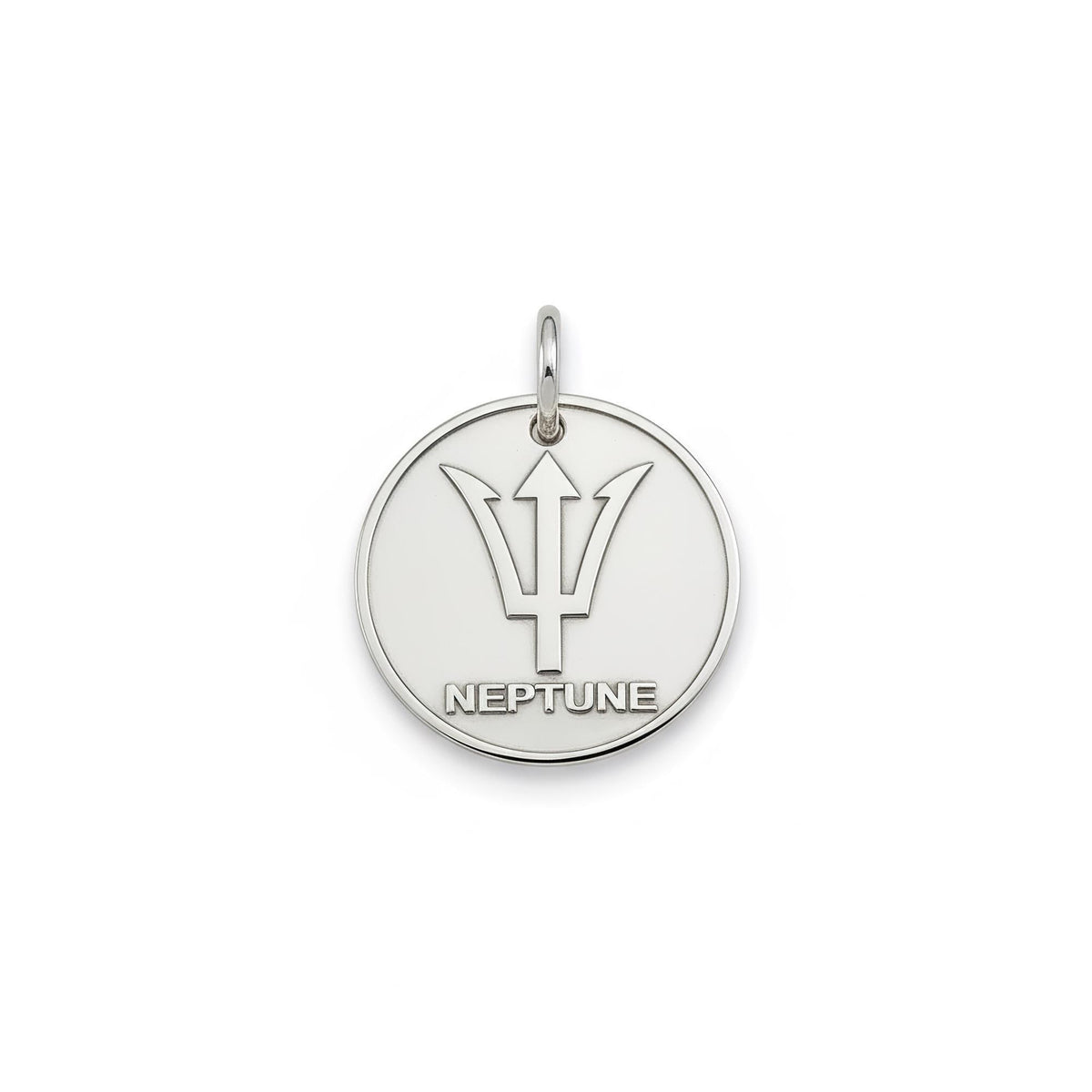Trident Dog Tag | Personalized Neptune Pet ID, front view