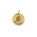 The Blazing Spirit Token | Artisan Flame Pet ID & Custom Tribal Dog Tag, front view