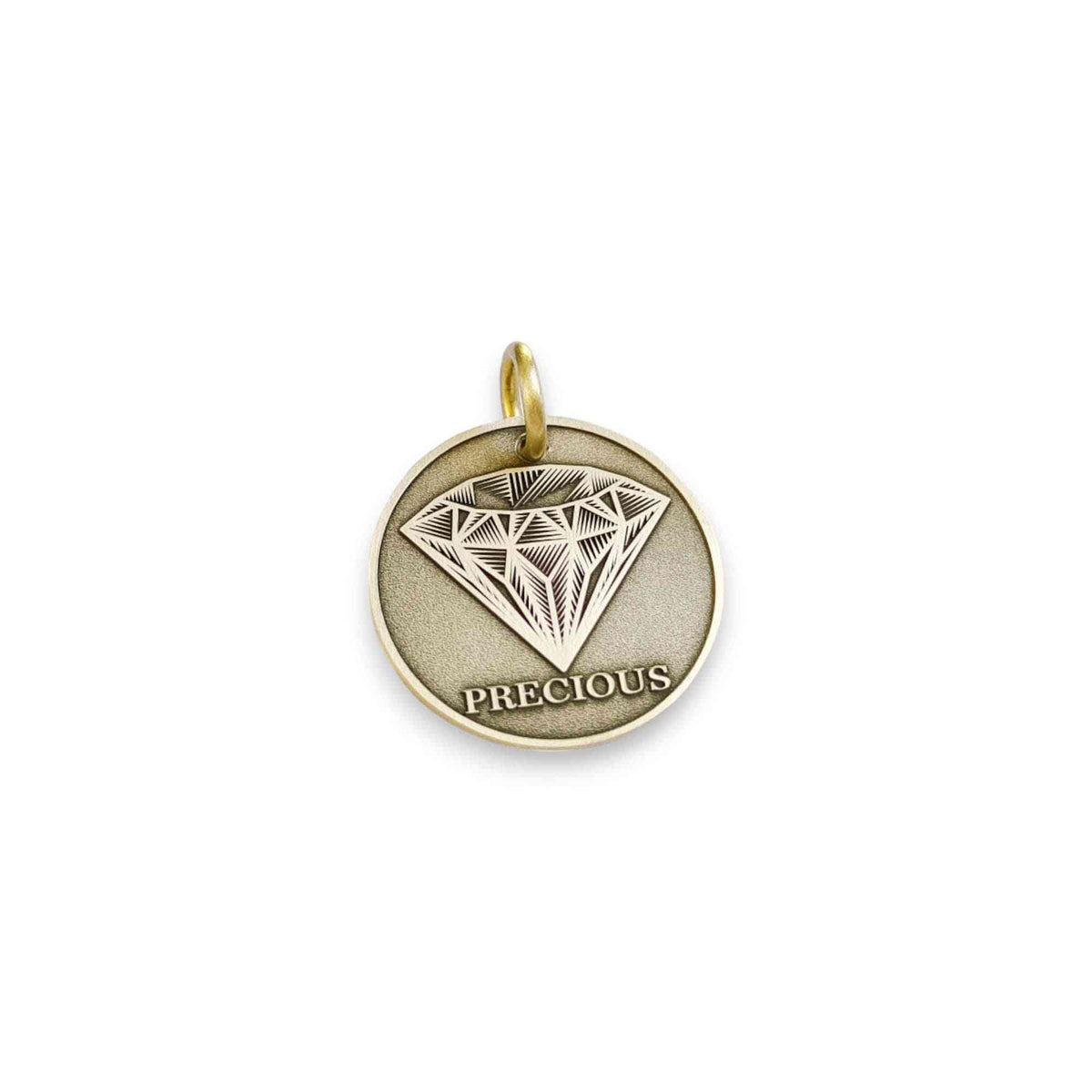The Brilliance Token | Artisan Diamond Pet ID & Custom Engraved Dog Tag, front view