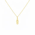 Uranus Necklace | Aquarius Zodiac Talisman, in Yellow Gold Plated finish
