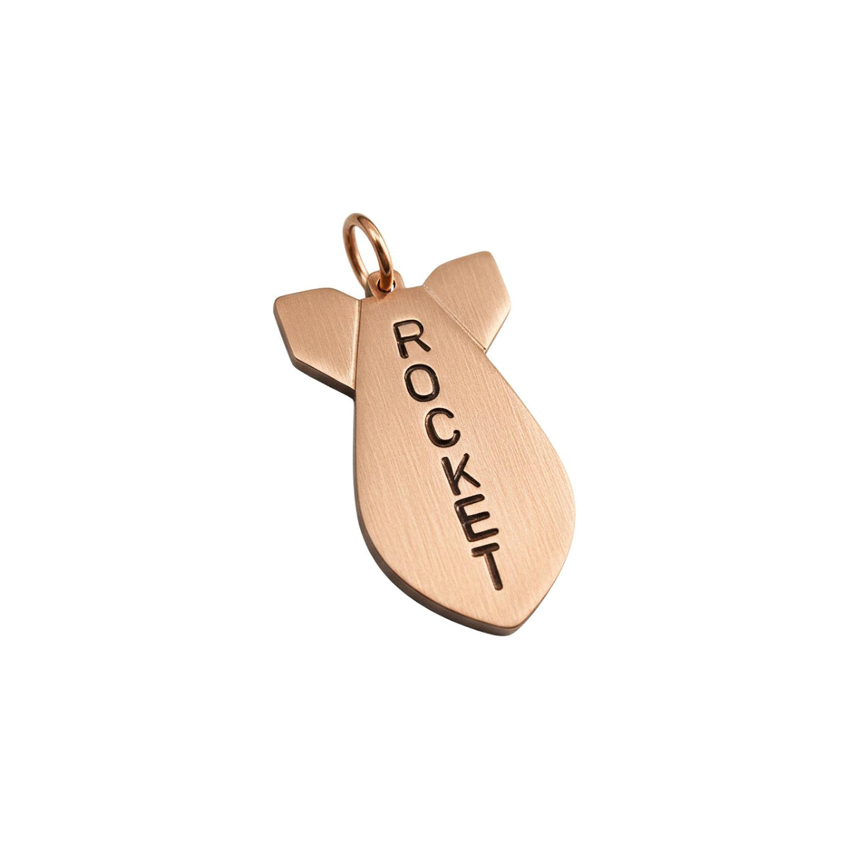 The Celestial Propulsion Token | Artisan Rocket Pet ID & Custom Dog Tag, in Copper finish