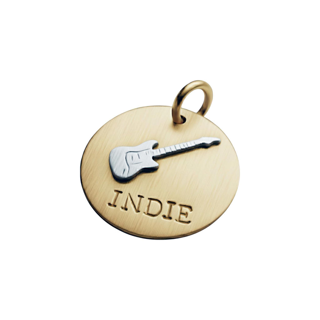 The Rockstar Token | Artisan Guitar Pet ID & Custom Dog Tag, alternate angle
