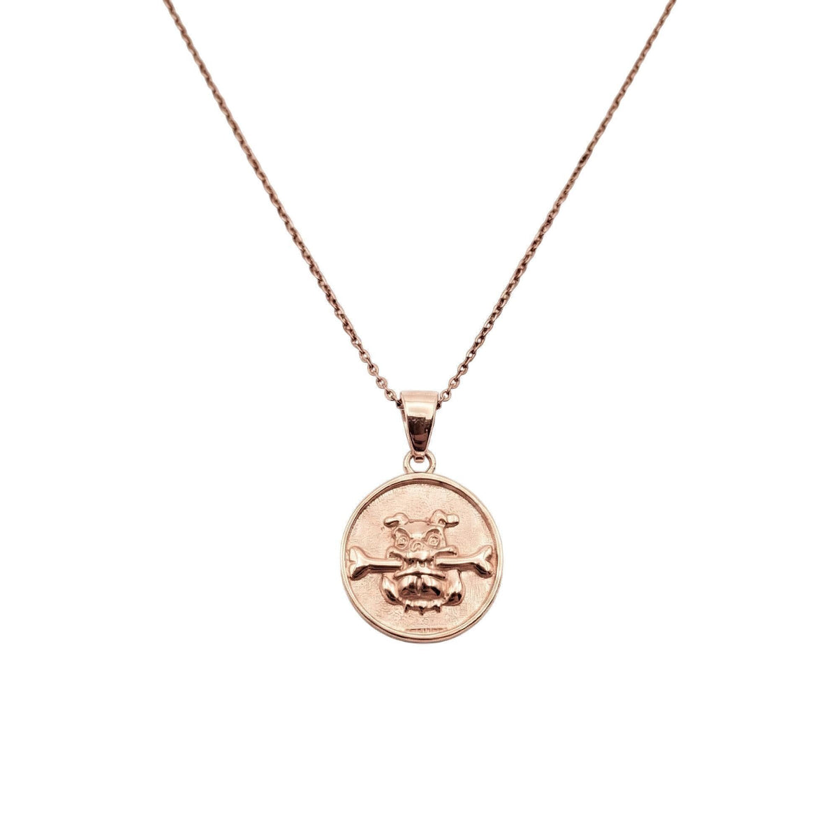 Boxer Dog Charm Necklace | Loyal Guardian Talisman, in Rose Gold Plated finish