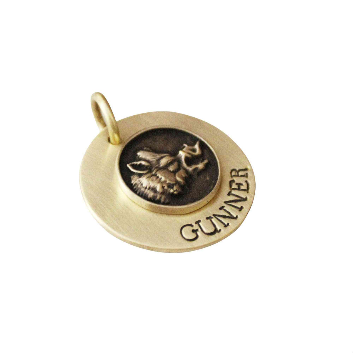 The Boar Sigil | Artisan Wild Boar Pet ID & Custom Engraved Dog Tag, alternate angle