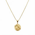 Raven Medallion Necklace | Mystical Wisdom Talisman, in Yellow Gold Plated finish