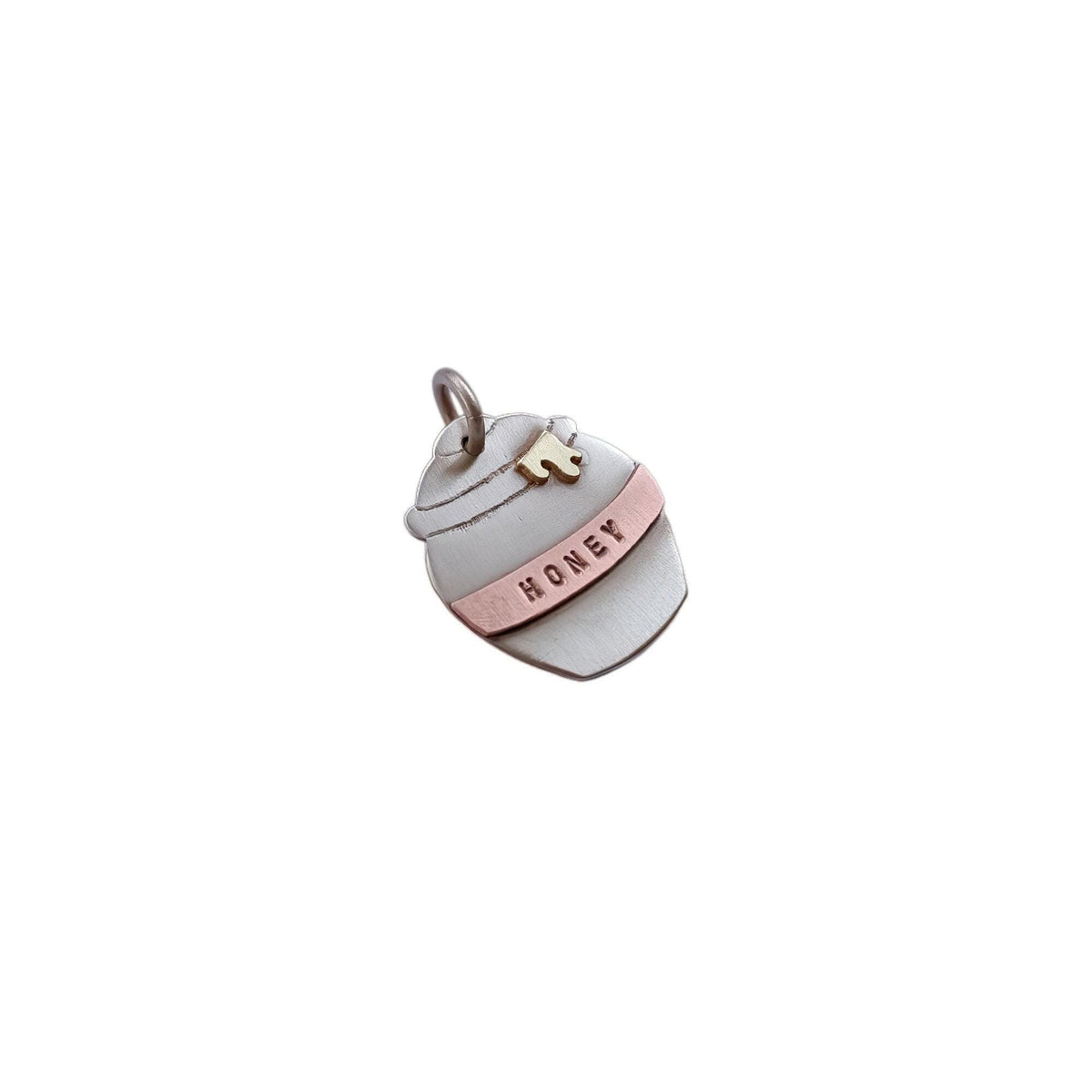 The Sweetest Soul Token | Artisan Honey Jar Pet ID & Custom Dog Tag, in German Silver finish