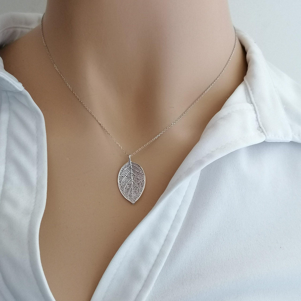 Pressed Leaf Charm Necklace | Botanical Renewal Talisman
