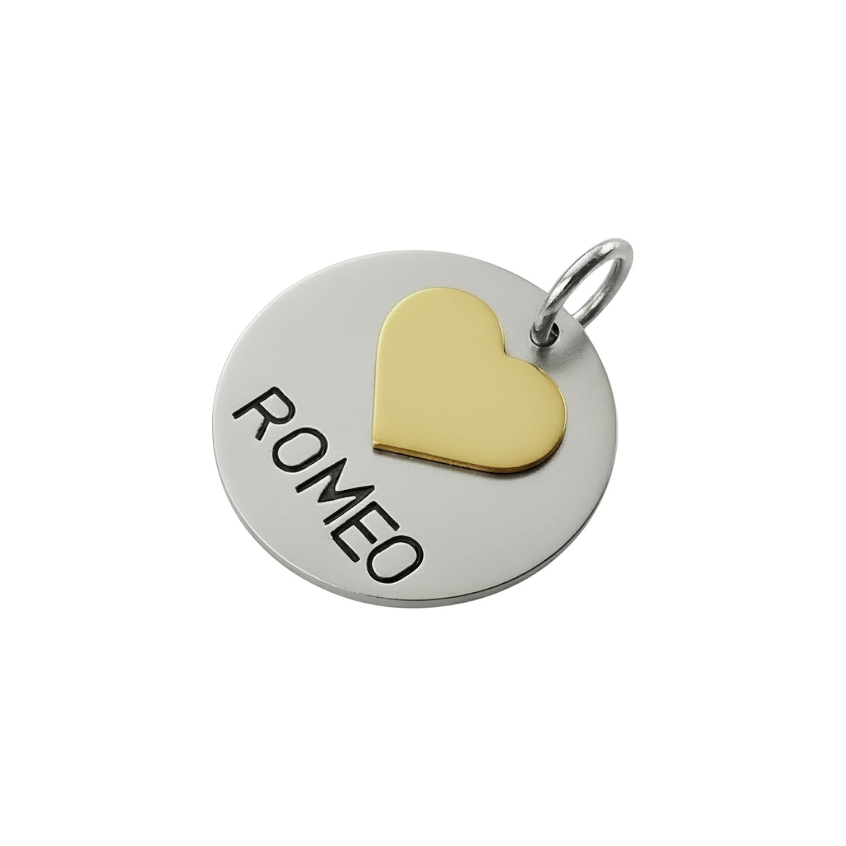 The Unconditional Love Token | Artisan Heart Pet ID & Custom Dog Tag, alternate angle