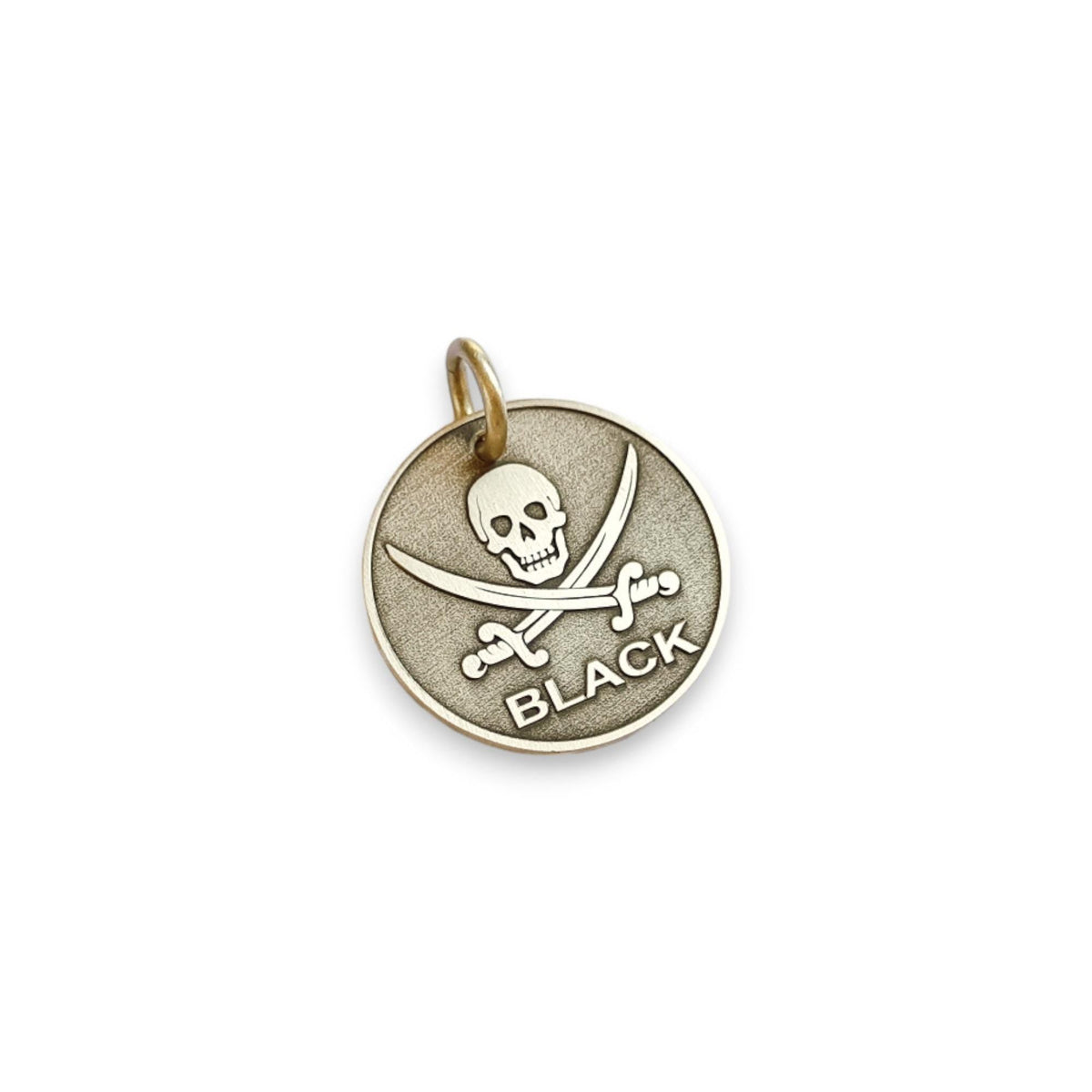 The Inscribed Corsair Token | Artisan Pirate Pet ID & Custom Engraved Skull Dog Tag, styled view
