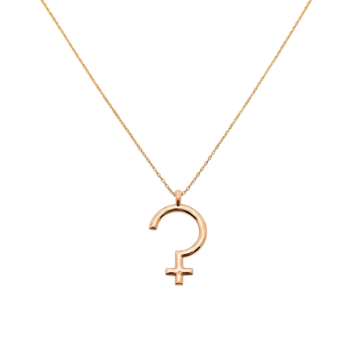 Ceres Necklace | Minimalist Astrological Glyph Pendant | Earth Mother Talisman, in Rose Gold Plated finish