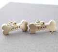 The Heritage Bone Token | Heavy-Gauge Solid Brass Custom Bone Dog Tag, front view