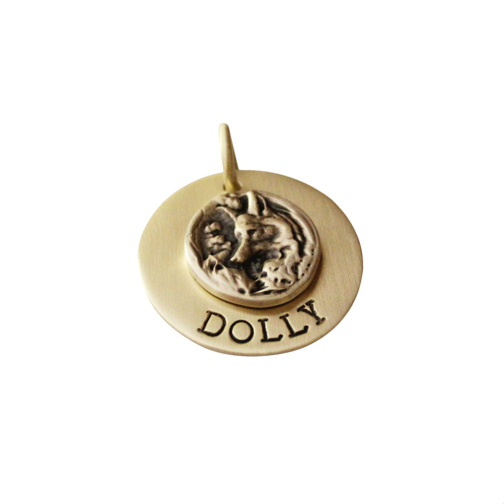 The Clever Fox Token | Artisan Woodland Pet ID & Custom Engraved Dog Tag, alternate angle