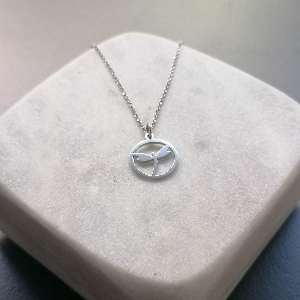 Dragonfly Charm Necklace | Symbol of Transformation, close-up detail