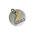 The Divine Messenger Token | Artisan Hermes Winged Sandal Pet ID & Custom Tag, front view