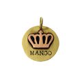 The Sovereign's Token | Artisan King Crown Pet ID & Custom Dog Tag, front view