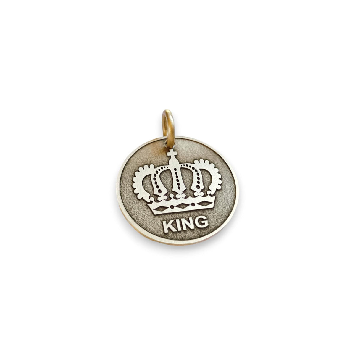 The Inscribed Monarch Token | Artisan Crown Pet ID & Custom Engraved Dog Tag, additional detail