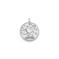 Rocket Dog Tag | Sterling Silver Custom Space Spaceship Pet ID Tag | Engraved Dog Tag, front view