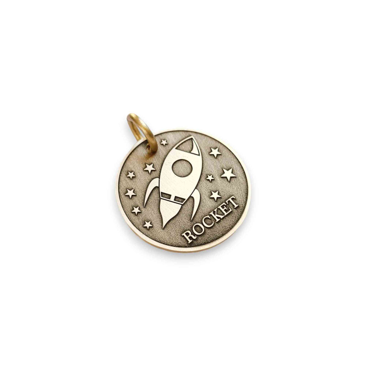 The Explorer Token | Artisan Rocket Pet ID & Custom Engraved Dog Tag, additional detail