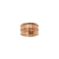 Greek Key Ring | Bold Wide Sterling Silver Greca Band | Unisex Meander Talisman, close-up detail