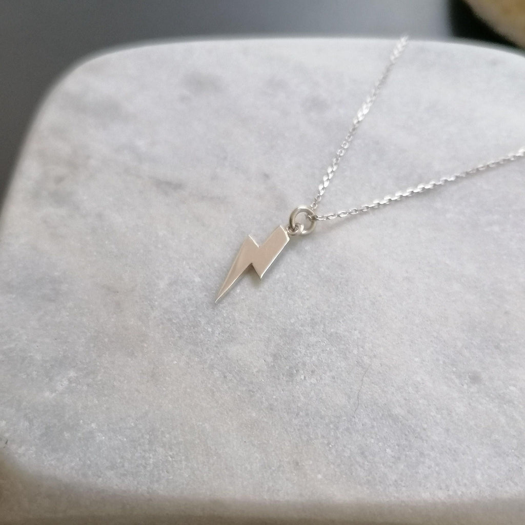 Lightning Bolt Necklace | Empowerment Talisman, close-up detail