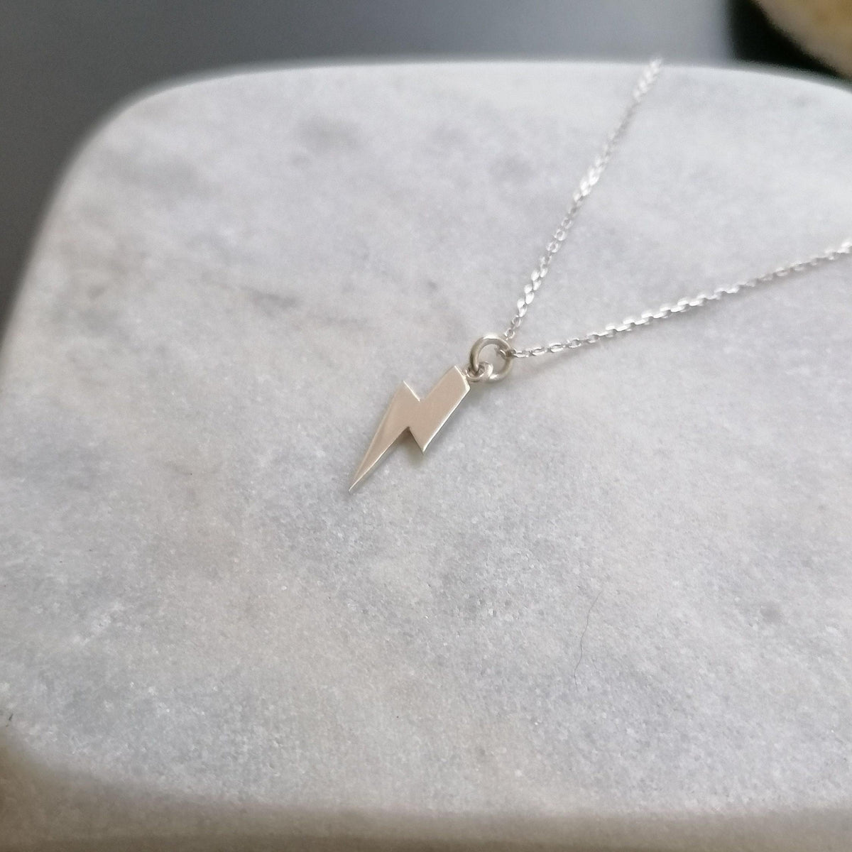 Lightning Bolt Necklace | Empowerment Talisman, close-up detail
