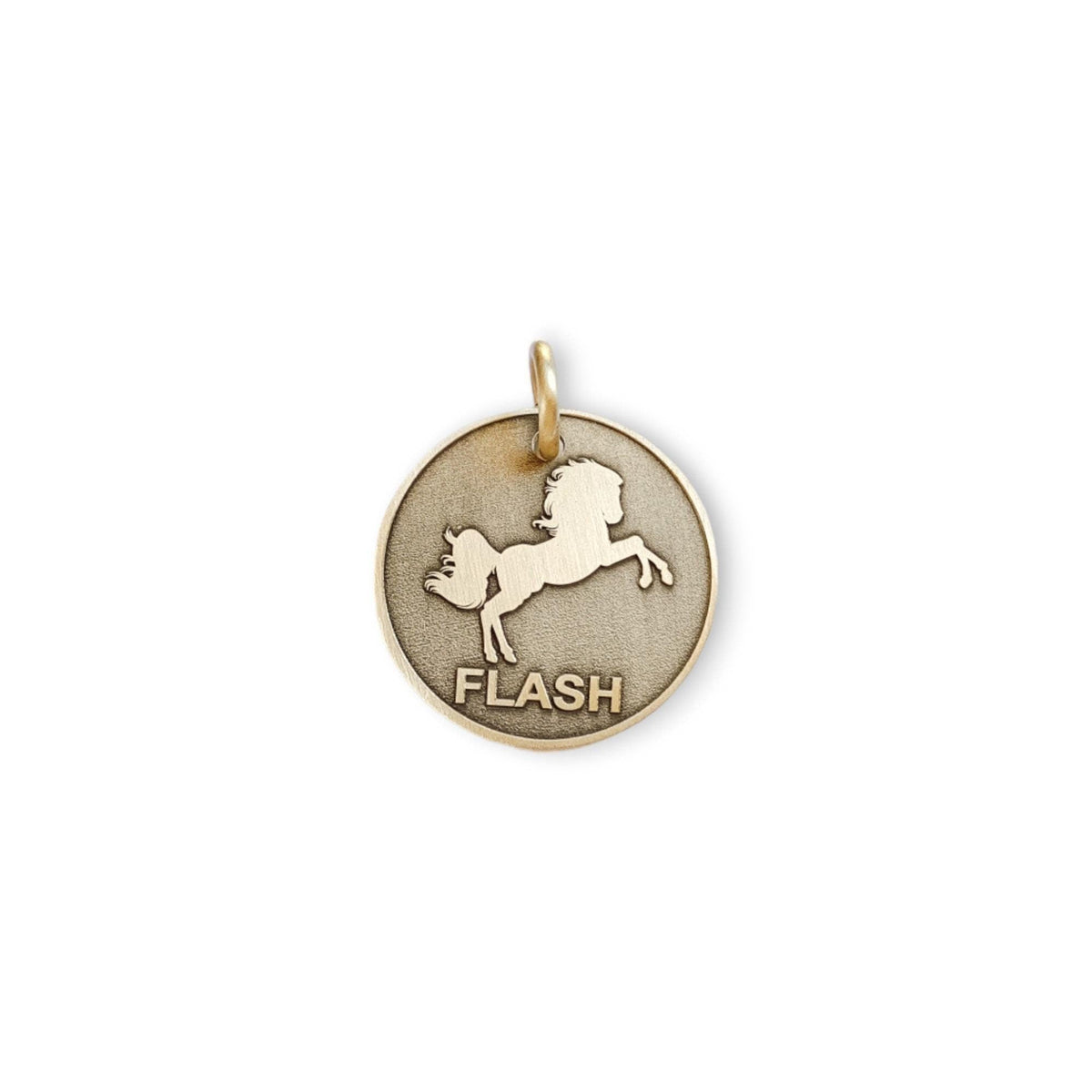 The Horse Token | Artisan Horse Pet ID & Custom Engraved Dog Tag, front view