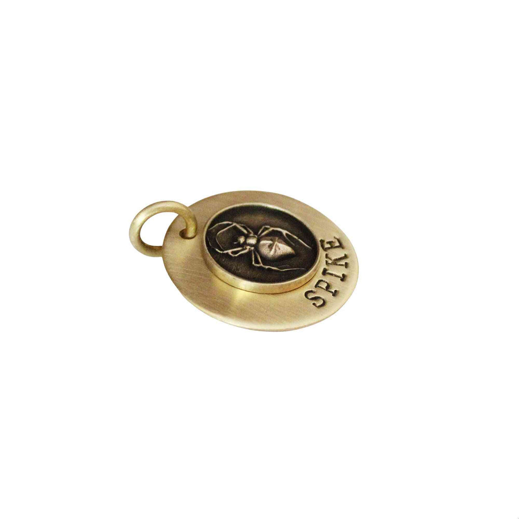 The Weaver Sigil | Artisan Spider Pet ID & Custom Engraved Dog Tag, alternate angle