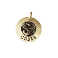 The Serpent Token | Artisan Cobra Pet ID & Custom Engraved Dog Tag, front view