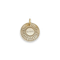 The Radiant Sun Token | Artisan Celestial Pet ID & Custom Engraved Sun Dog Tag, front view