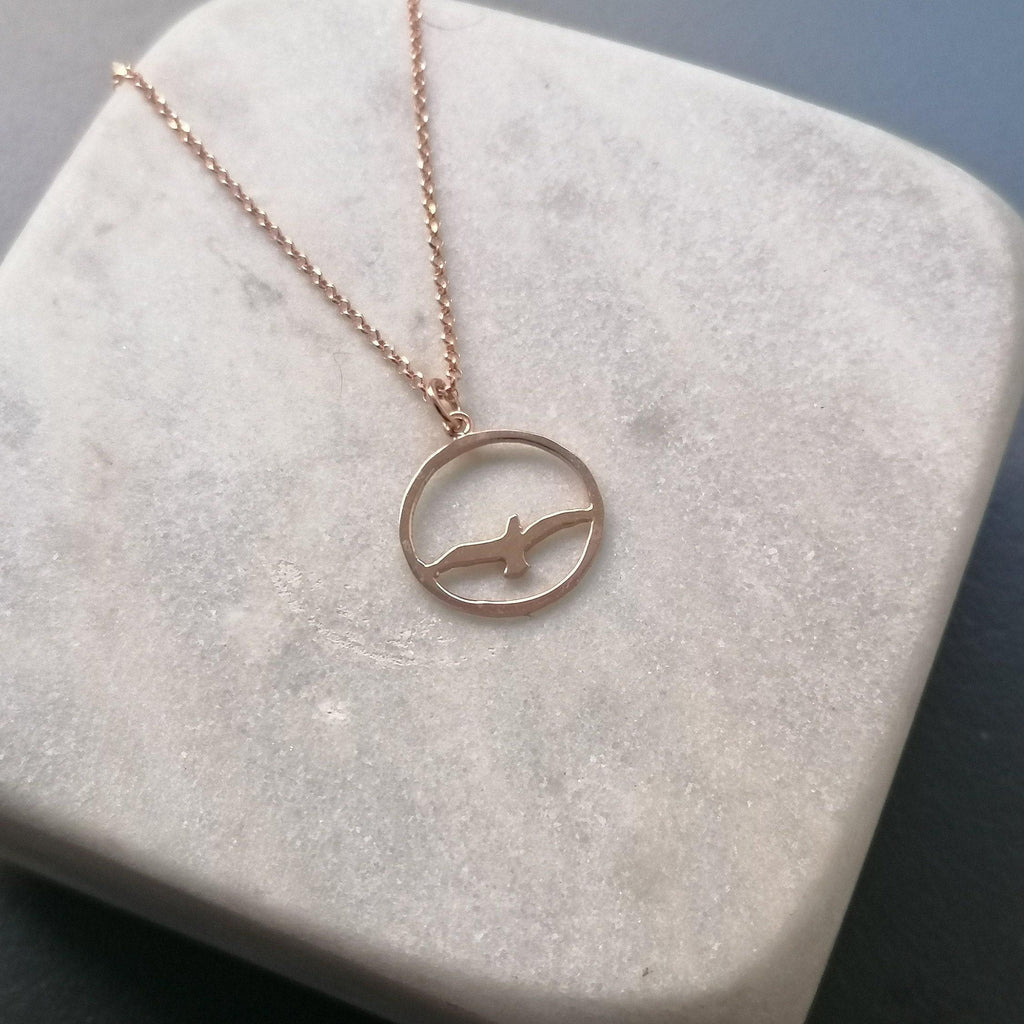 Seagull Pendant Necklace | Bird Charm