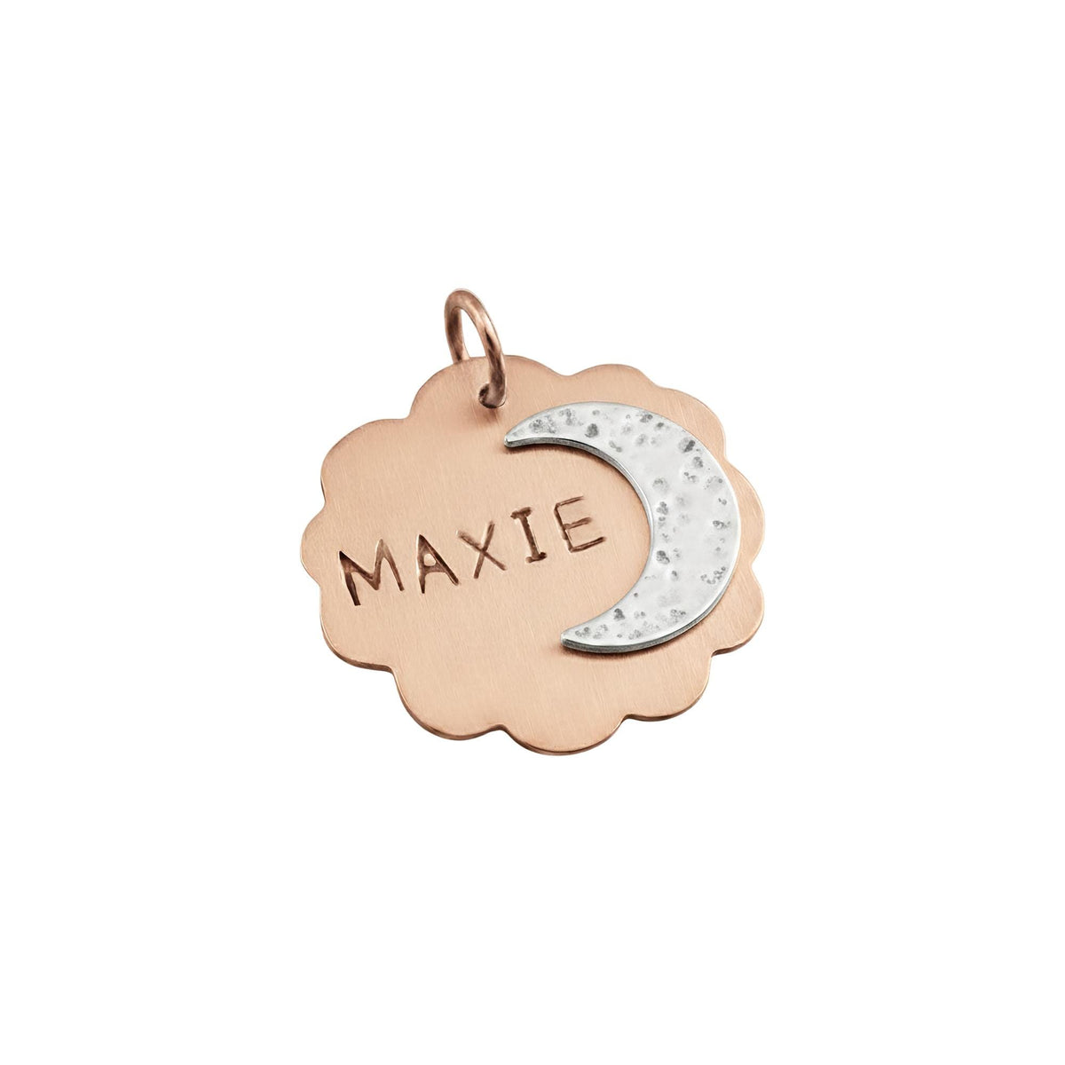 The Celestial Alignment Token | Artisan Moon & Cloud Pet ID, front view