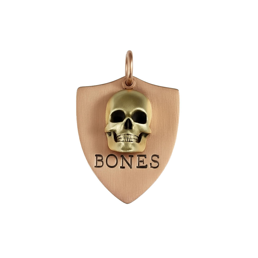 The Fearless Guardian Token | Artisan 3D Skull Pet ID & Custom Dog Tag, alternate angle