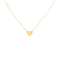Minimalist Heart Necklace | Dainty Pendant, in Yellow Gold Plated finish