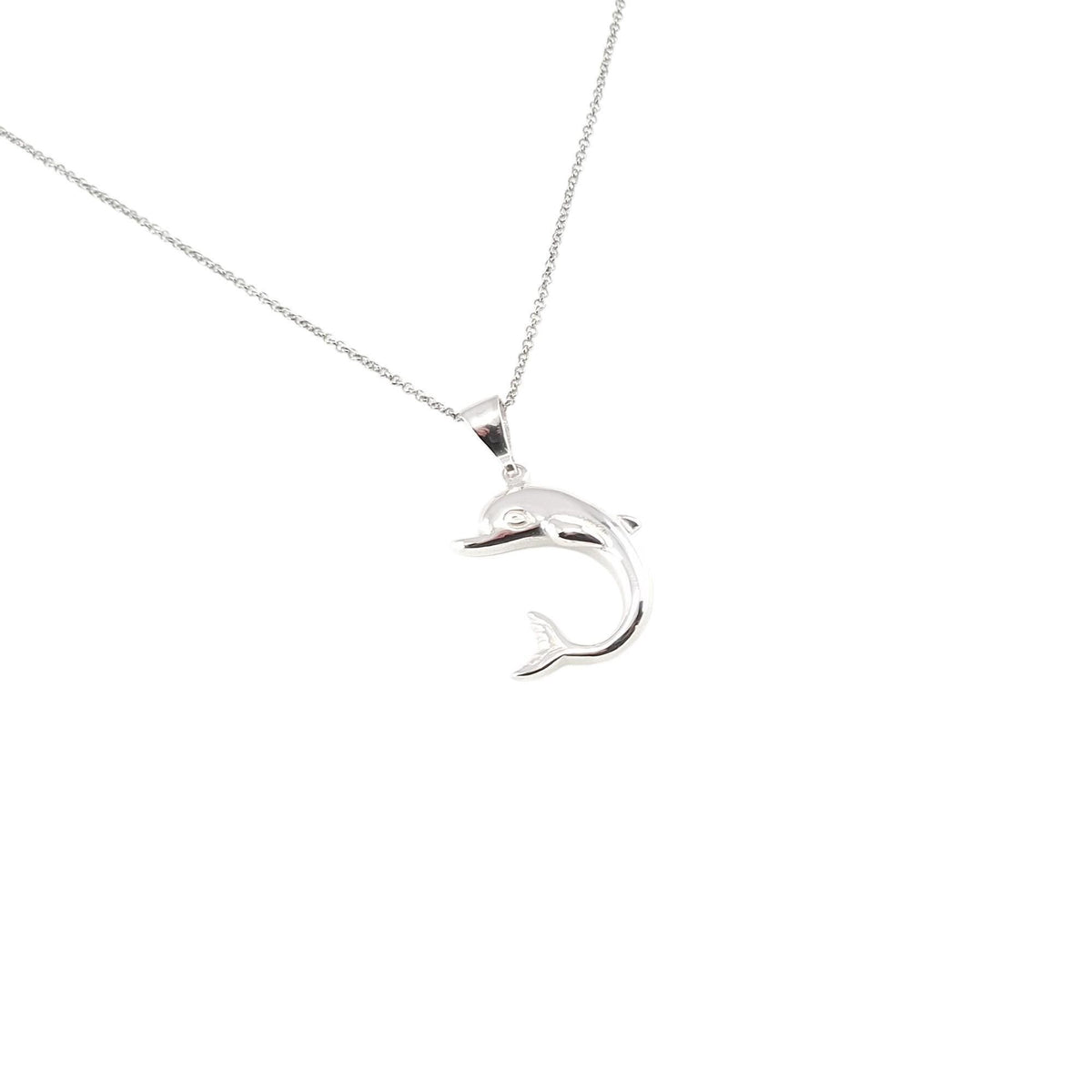 Dolphin Pendant | Freedom & Joy Talisman, in White Gold Plated finish