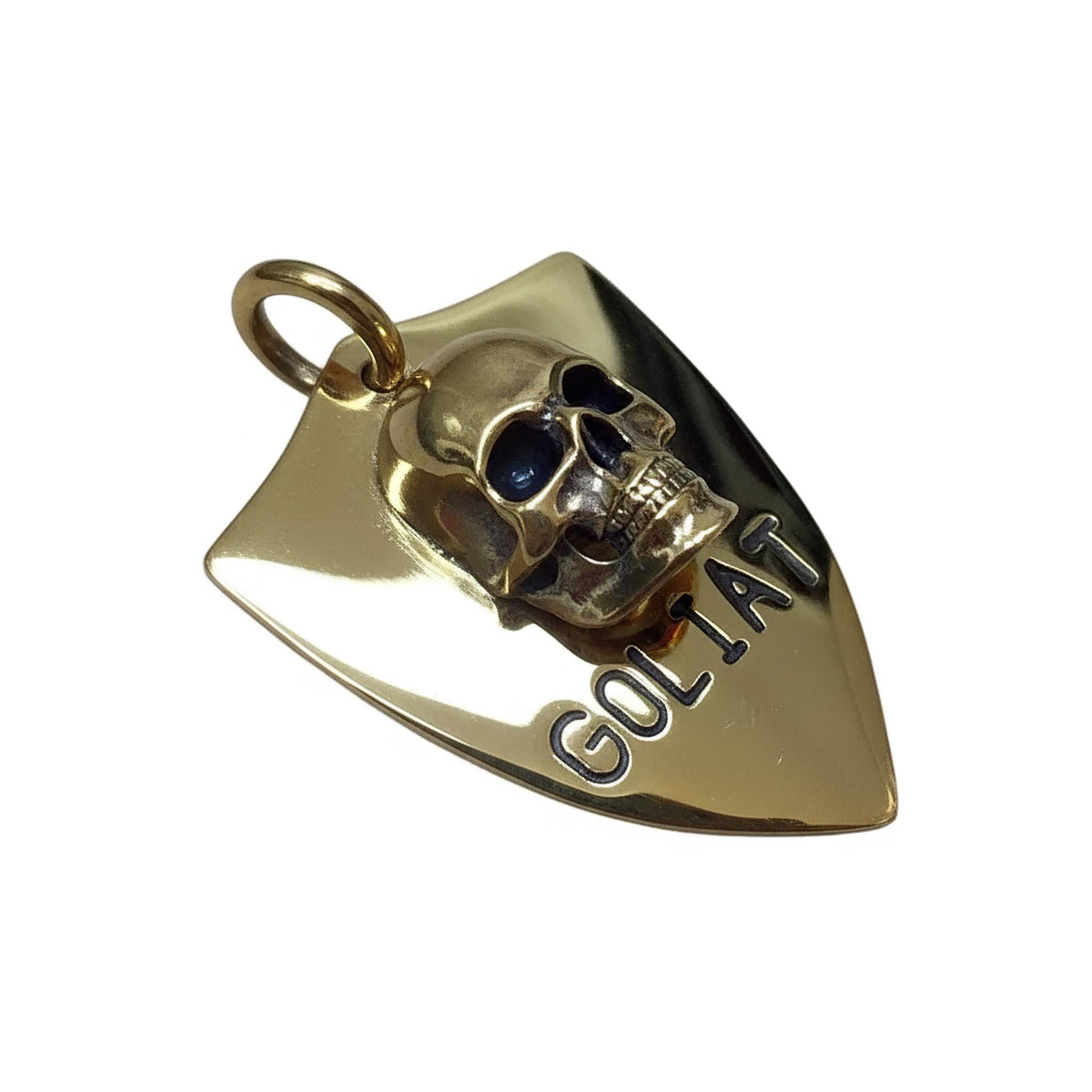 The Fearless Guardian Token | Artisan 3D Skull Pet ID & Custom Dog Tag, front view