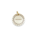 The Leaf Token | Artisan Patterned Pet ID & Custom Engraved Dog Tag, front view