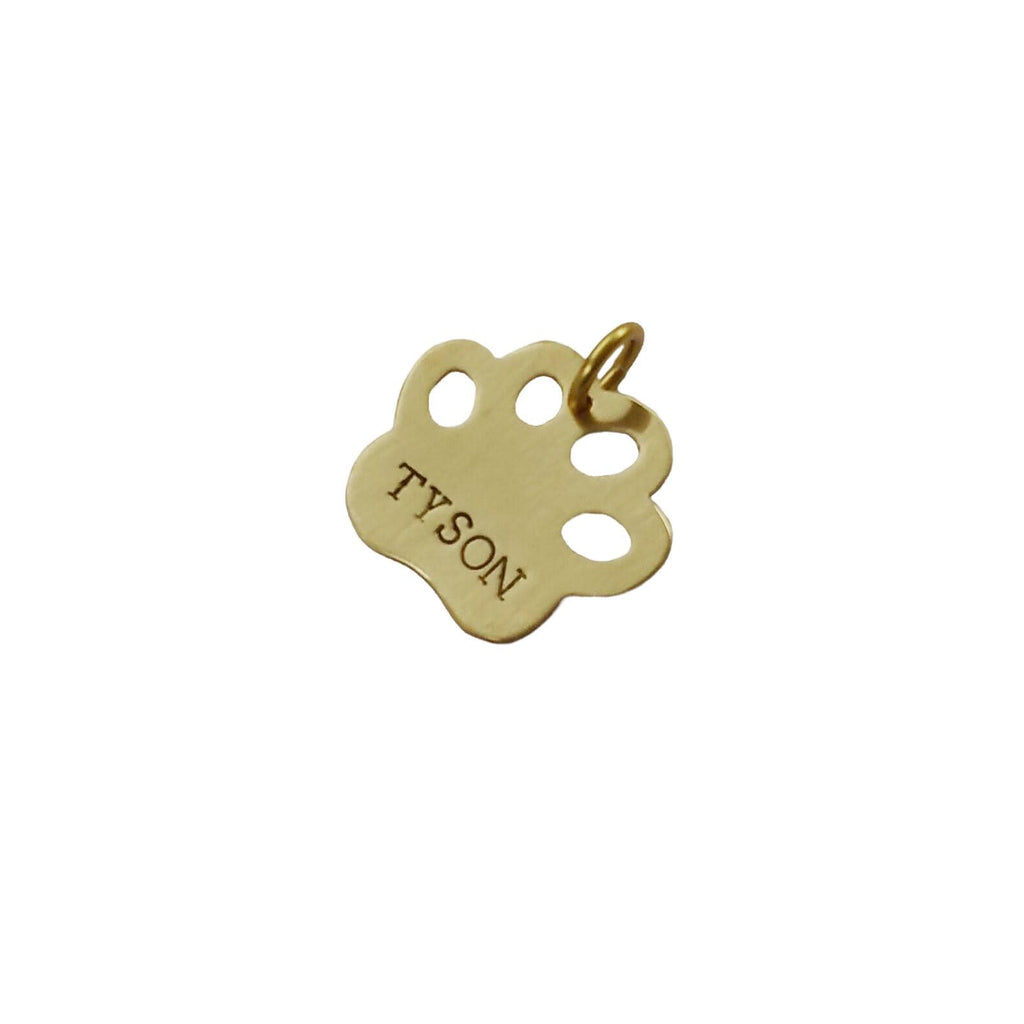 The Companion's Mark | Artisan Paw Print Pet ID & Custom Tag, close-up detail