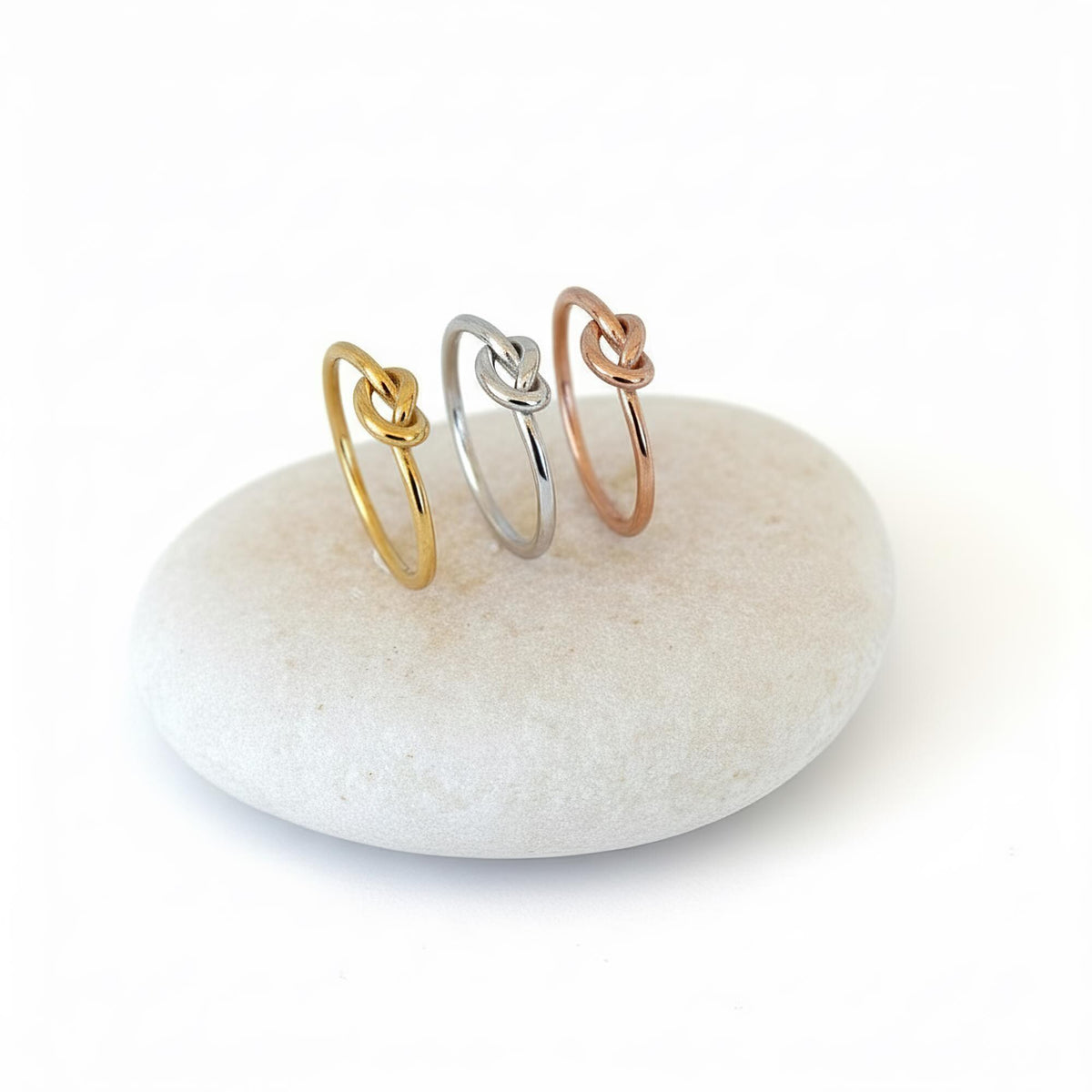 Love Knot Ring | Stacking Band, front view