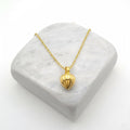 Acorn Pendulum Necklace in yellow gold plated finish
