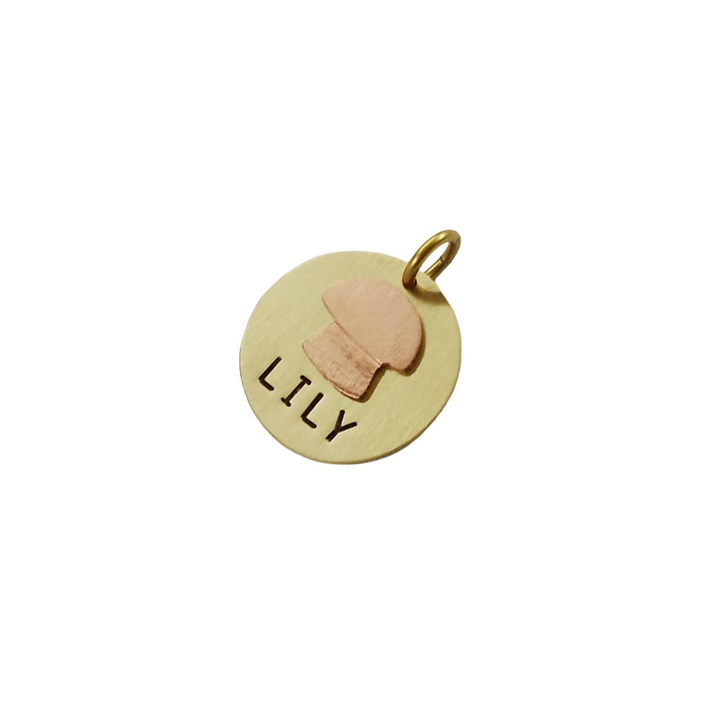 The Woodland Forager Token | Artisan Mushroom Pet ID & Custom Dog Tag, alternate angle