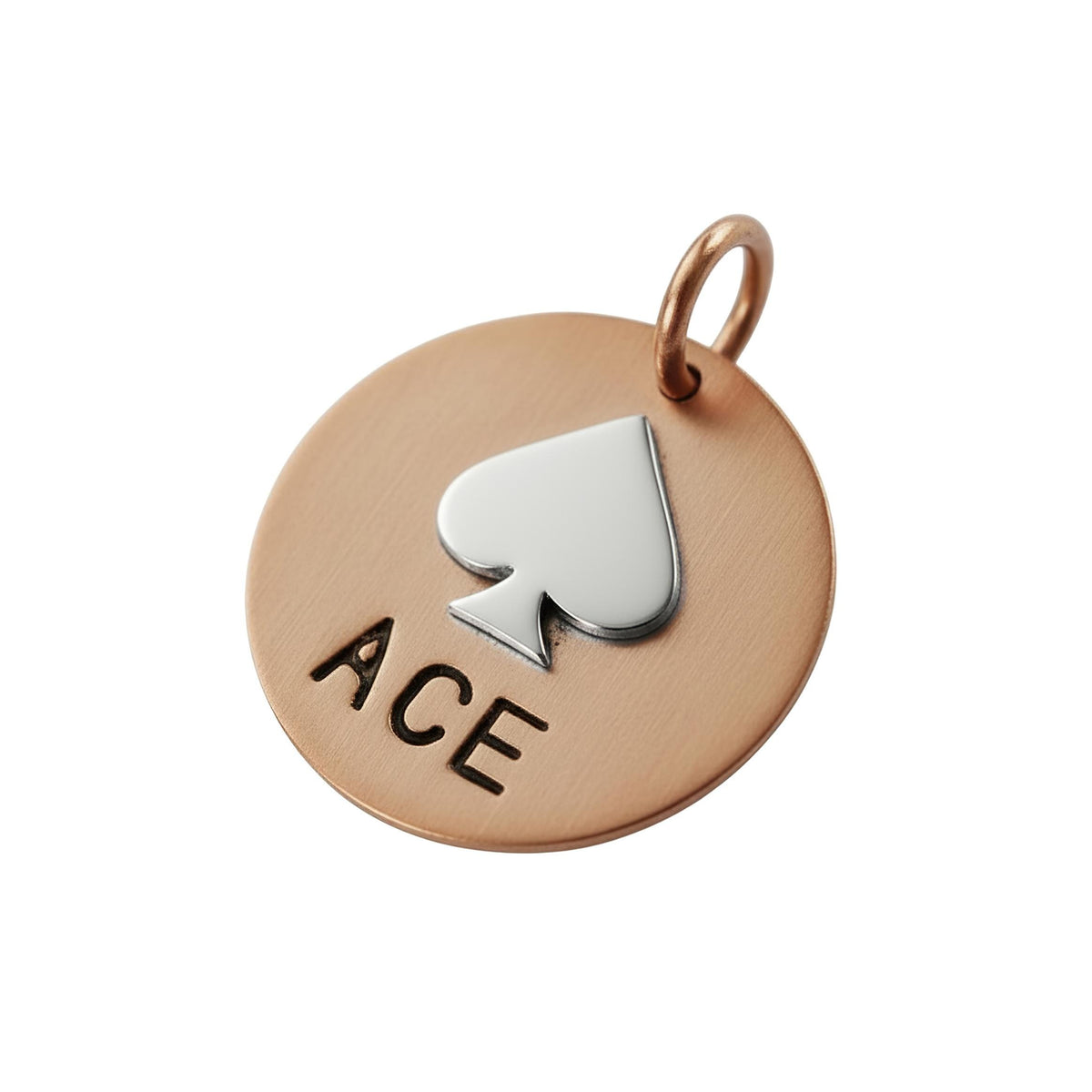 The Winning Hand Token | Artisan Spade Pet ID & Custom Dog Tag, styled view