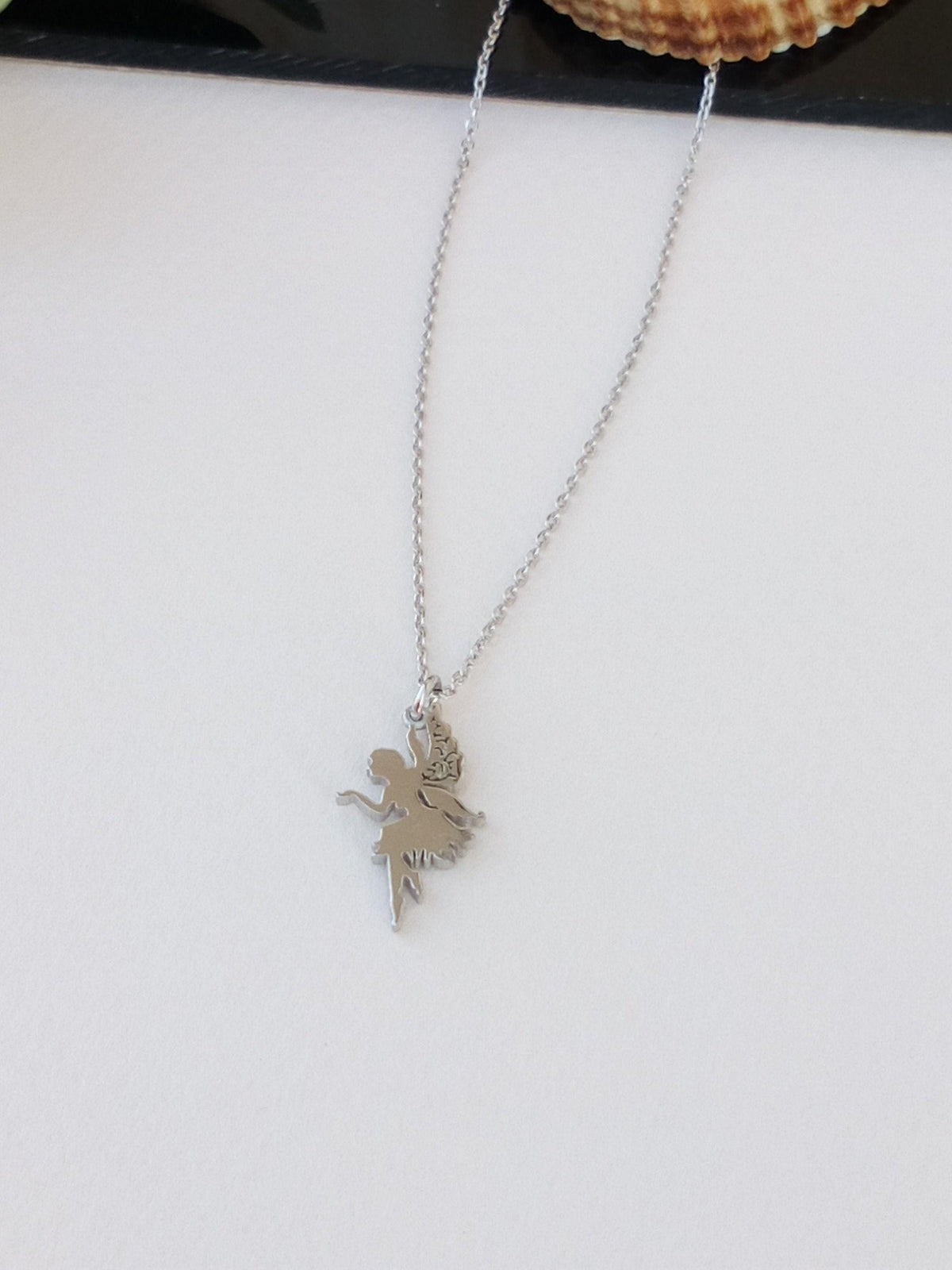 Little Girl's Fairy Necklace | Magic Wish Charm, alternate angle